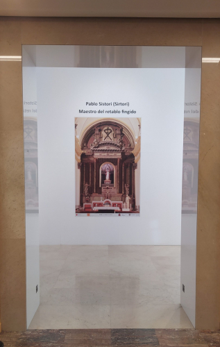 Museo de Bellas Artes de Murcia.Exposición de las obras de Pablo Sistori (Sirtori) en la Logia del Museo.C