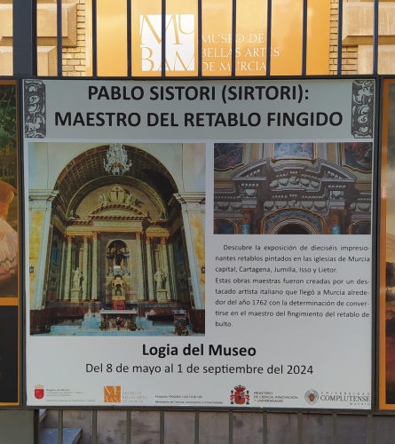 Museo de Bellas Artes de Murcia.Exposición de las obras de Pablo Sistori (Sirtori) en la Logia del Museo.B