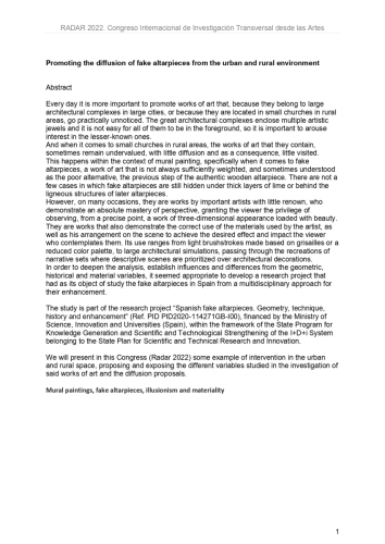 Congreso Internacionalde Investigación Transversal desde las Artes, celebrado el día 19, 20 y 21 de octubre del 2022, en la Facultad de Bellas Artes de la Universidad de La Laguna.